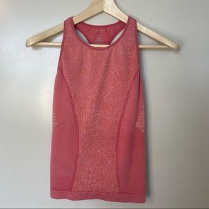 Title Nine XS Fitted Tank Top Shelf Bra Racer Back Pink Athleisure Athletic Wear